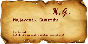 Majercsik Gusztáv névjegykártya